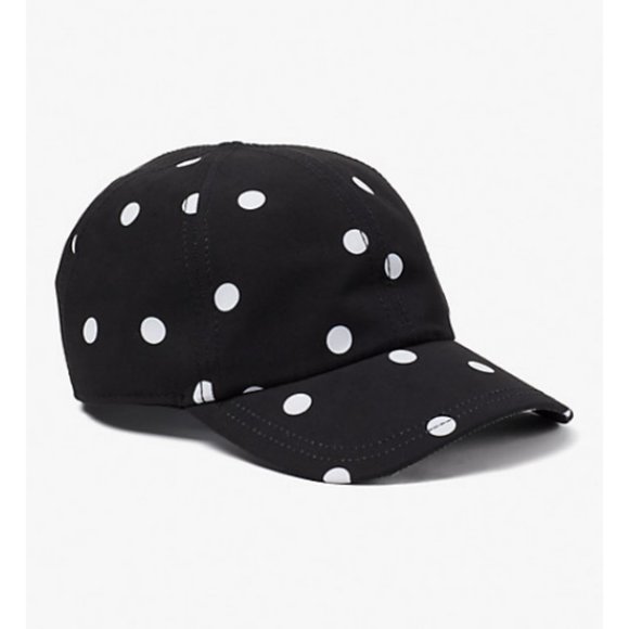 kate spade black white polka dot bow baseball hat cap nwt - Picture 4 of 6